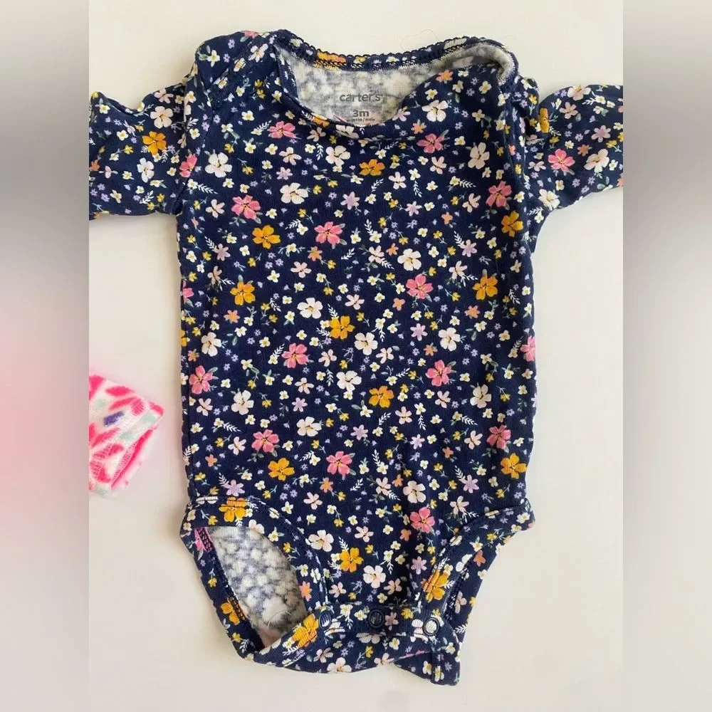 Floral and Patterned Baby Winter Outfit Set Carter’s 3months